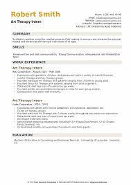 It is like a letter that promotes a product to a customer; Art Therapy Intern Resume Samples Qwikresume