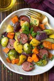 Place the potatoes in a medium saucepan, season generously with salt, and add enough water to cover the potatoes by about 1 inch. Autumn Sausage Veggie And Apple Sheet Pan Dinner Cooking Classy