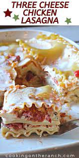 Three Cheese Chicken Lasagna Recipe Chicken Lasagna Beef Lasagna Easy Food To Make