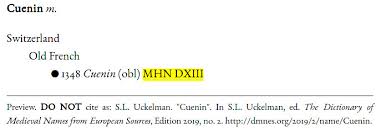 A list of names in which the first letter is d (page 3). French Dictionary Of Medieval Names From European Sources