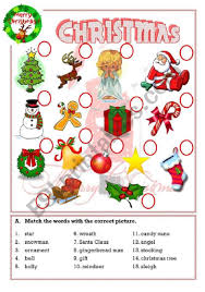 Activities included are:label an elf, santa, and a reindeer (3 worksheets)christmas word searchmy book of christmas words (trace the words, box the words, and color t Christmas Esl Worksheet By Isaserra