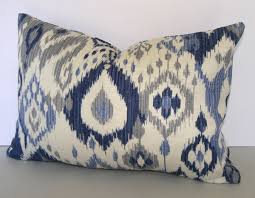 All Sizes Blue Ikat Decorative Pillow Cover Both Sides Grey Decorative Pillow Light Blue Pillows Pillows