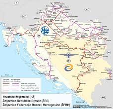 To discover the country croatia, the detailed map of croatia and the maps of the regions and administrative are available. File Railway Map Of Croatia And Bosnia And Herzegovina Png Wikimedia Commons