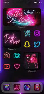 Ios 14 Neon Theme Iphone Wallpaper App Ios App Iphone Wallpaper Iphone Neon ios 14 neon theme iphone wallpaper