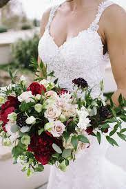 25 gorgeous bouquets for winter weddings. Elegant Crimson White And Blush Bouquet Burgundy And Blush Wedding Crimson Wedding Burgundy And Blush Wedding Bouquet