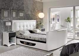 the bowburn super king size tv bed is the ultimate in bedroom style and luxury finished in real leather and with its contemporar tv beds tv bed bedroom styles