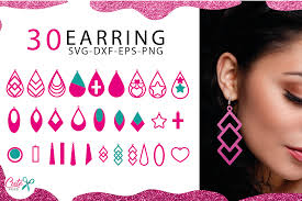 Download 30 Earrings Templante Bundle Graphic By Cute Files Creative Fabrica SVG Cut Files