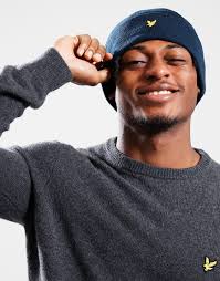 Hat And Scarf Set For Men Lyle & Scott Mens Knitted Ribbed Classic Cosy  Warm Winter Beanie Hat Mens Designer Scarf