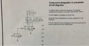 The circuit diagrams show the state when switches are not operated. Component Designation In Pneumatic Circuit Diagram Chegg Com