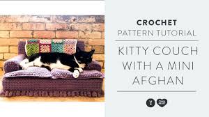 Kitty couch by red heart design team is the perfect free crochet pattern. Crochet Kitty Couch Tutorial With The Crochet Crowd Youtube