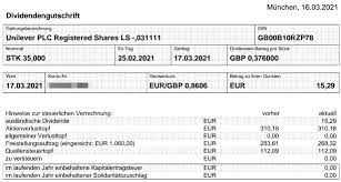 You can also assess the unilever dividend yield. Kassenzettel Unilever Dividende Marz 2021 Schwarzgeld