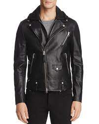 Mackage Magnus Hooded Leather Motorcycle Jacket Men Coats Jackets Leather Shearling Suede Bloomingdale S Leather Motorcycle Jacket Motorcycle Jacket Mens Jackets