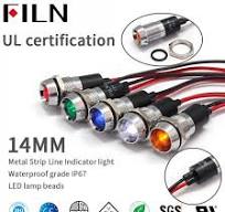 24v led indicator light-14mm LED Metal Pilot 24V LED ...