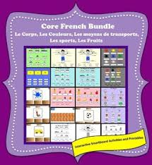 Le Corps Les Sports Les Fruits Smartboard Activities Smart Board French Teaching Resources French Activities