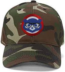 Cubs Camo Baseball Hat Chicago Cubbie With Joe Maddon Harry Caray Novelty Glasses Camo Baseball Hat Baseball Hats Novelty Glasses