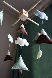 Diy Baby Mobile For A Mountain Themed Nursery Diy Baby Stuff Baby Crib Diy Diy Crib
