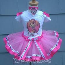 Paw Patrol Skye Birthday Outfit Tutu Beautiful Ribbon Trimmed Tutu Features Ribbon With Smal Skye Paw Patrol Party Birthday Outfit Paw Patrol Birthday Party