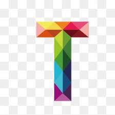 Letter T Colorful Vector Diagram Decorate Png Decoration Png Graphics Vector Diagram Png Decoration Graphics Colorful Clip Polygon Art Clipart Letters Letter T