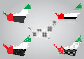 The united arab emirates (uae) is a federation of seven states that has grown from a quiet backwater to one of the middle east's most important economic centres. Uae Karte Und Flagge 103841 Vektor Kunst Bei Vecteezy
