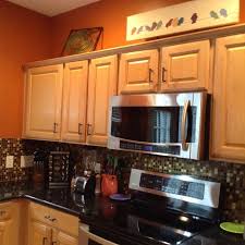 Burnt Orange Kitchen Black Granite