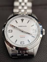 Borealis adraga stainless steel miyota 90s5 white matte dial commando hands blacks lume Wts Borealis Adraga White Dial Imgur