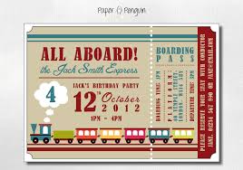 Personalized Kid S Train Ticket Birthday By Paperpenguindesign 5 00 Train Party Invitations Birthday Party Invitations Printable Ticket Invitation Birthday
