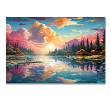 Tablou Canvas-Multicolor Landscape – The Print Studio