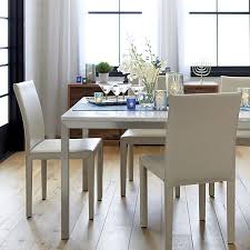 Parsons White Marble Top Stainless Steel Base 60x36 Dining Table Reviews Crate And Barrel High Dining Table Marble Top Dining Table Dining Table