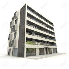 Best modern apartment architecture design 21. 3d Rendering Of A Modern Apartment Building Stock Photo Picture And Royalty Free Image Image 16561371