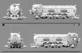 Titan Steam Hovertrain Cristian Chihaia Alien Concept Art Steam Sci Fi Concept Art