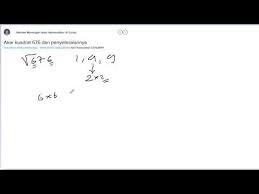 Karena 289 terletak antara 100 dan 400 (antara 10² dan 20²) maka kemungkinan jawabannya adalah antara 10 dan 20. Akar Kuadrat 676 Dan Penyelesaiannya Youtube