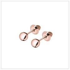 Check spelling or type a new query. 14kt Rose Gold Ball Baby Earrings With Screw Backs
