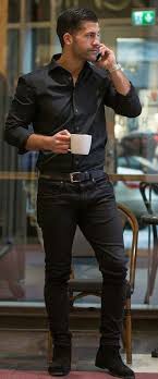 Be On Trend With These All Black Outfits Black Outfit Men Mens Casual Outfits Shirt Outfit Men