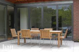This 5 piece teak patio dining set is the perfect match for every patio and will give your backyard the class and elegance for outdoor dining. Tripoli Contemporary Teak Garden Chairs Bau Outdoors
