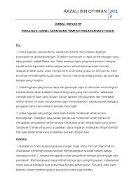 Please copy and paste this embed script to where you want to embed. Contoh Penulisan Jurnal Reflektif Pembelajaran