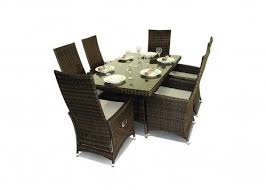 Reclining 6 Seater Dining Set Mazerattan Dining Set Garden Dining Set Outdoor Furniture Sets