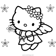 Print free hello kitty coloring sheets and her friends for coloring. Hello Kitty Happy Valentines Day Coloring Pages For Girl Xcolorings Com