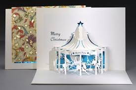 The paper between each of the cuts will form a tab that you'll secure your pop up art to. Origami Architecture Greeting Cards Pop Up Art Paper Cutout Art Origami Architecture