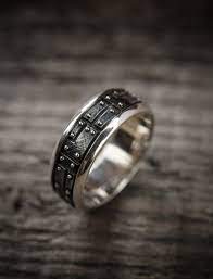 Sterling Silver Industrial Ring Quot Pacarendus Quot Sterling Silver Bands Rings For Men Unusual Wedding Rings
