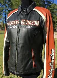 Harley Davidson Women S Vintage Cruiser Leather Jacket Medium Orange W Liner Ebay Crui In 2020 Harley Davidson Women Harley Davidson Davidson
