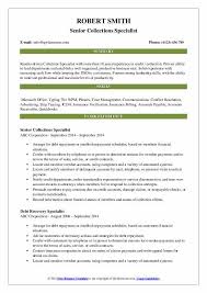 collections specialist resume samples
