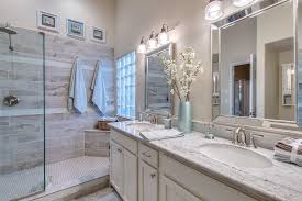 Gorgeous Upscale Master Bath Remodel With River White Granite White Cabinets And Exceptional Wood Master Bath Remodel White Granite Bathroom Granite Bathroom