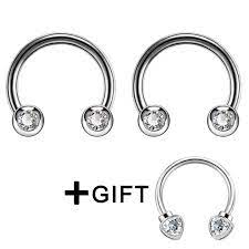 2pcs 18g 8mm Grade 23 Titanium Barbell Clear Cz Cartilage Earring Septum Daith E 2pcs 18g 8m In 2020 Septum Piercing Jewelry Cartilage Earrings Minimalist Earrings