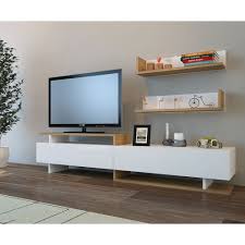 Decorotika Ayaz Tv Unitesi Beyaz Teak Tekzen