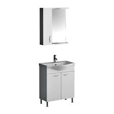 Lavabolu banyo dolapları banyolarında uyum arayanlar için bir bütün olarak tasarlanmıştır. Banyomega 65 Cm Mdf Banyo Dolabi