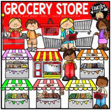 People in supermarket interior woman shopping in grocery store. The Grocery Store Clip Art Set Educlips Clipart By Educlips Tpt