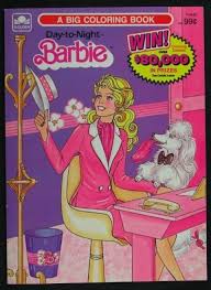 Day To Night Barbie Coloring Book 1985 Unused Inktober Papel De Parede Wallpaper Estampas