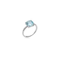 Nouvelle collection bague homme marine 2020 grand choix! Bague Argent Pierre Bleue Et Brillant Zirconium Lady Blue