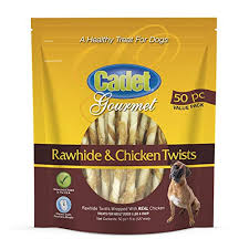 cadet rawhide chicken dog chew treats 50 count single