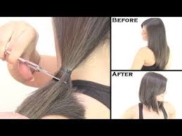Lavar el cabello, hidratarlo, quitarle el exceso de. Como Cortar El Cabello Estilo Bob Cambio De Look Bob Haircut Youtube